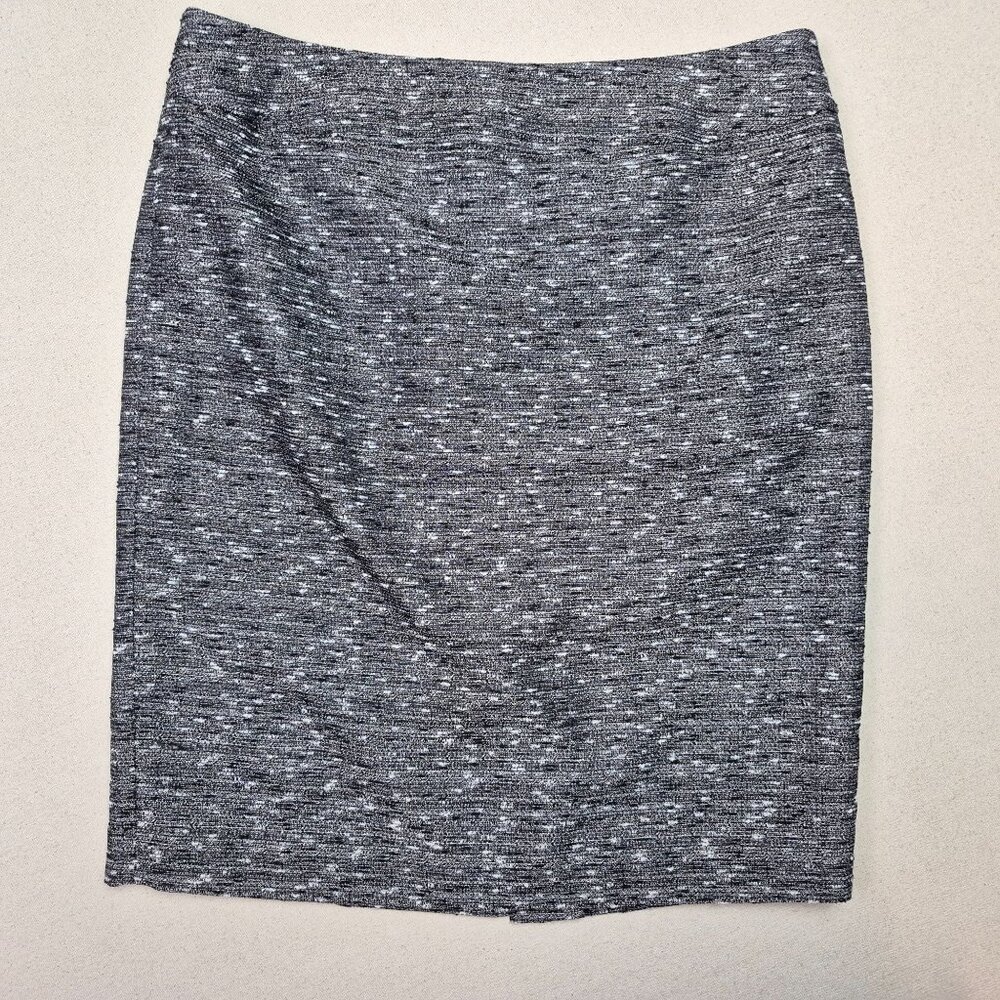 9 & Co Gray Static Pattern Pencil Zip Mini Skirt Sz 10 Corpcore EXCELLENT!!! - Picture 4 of 5